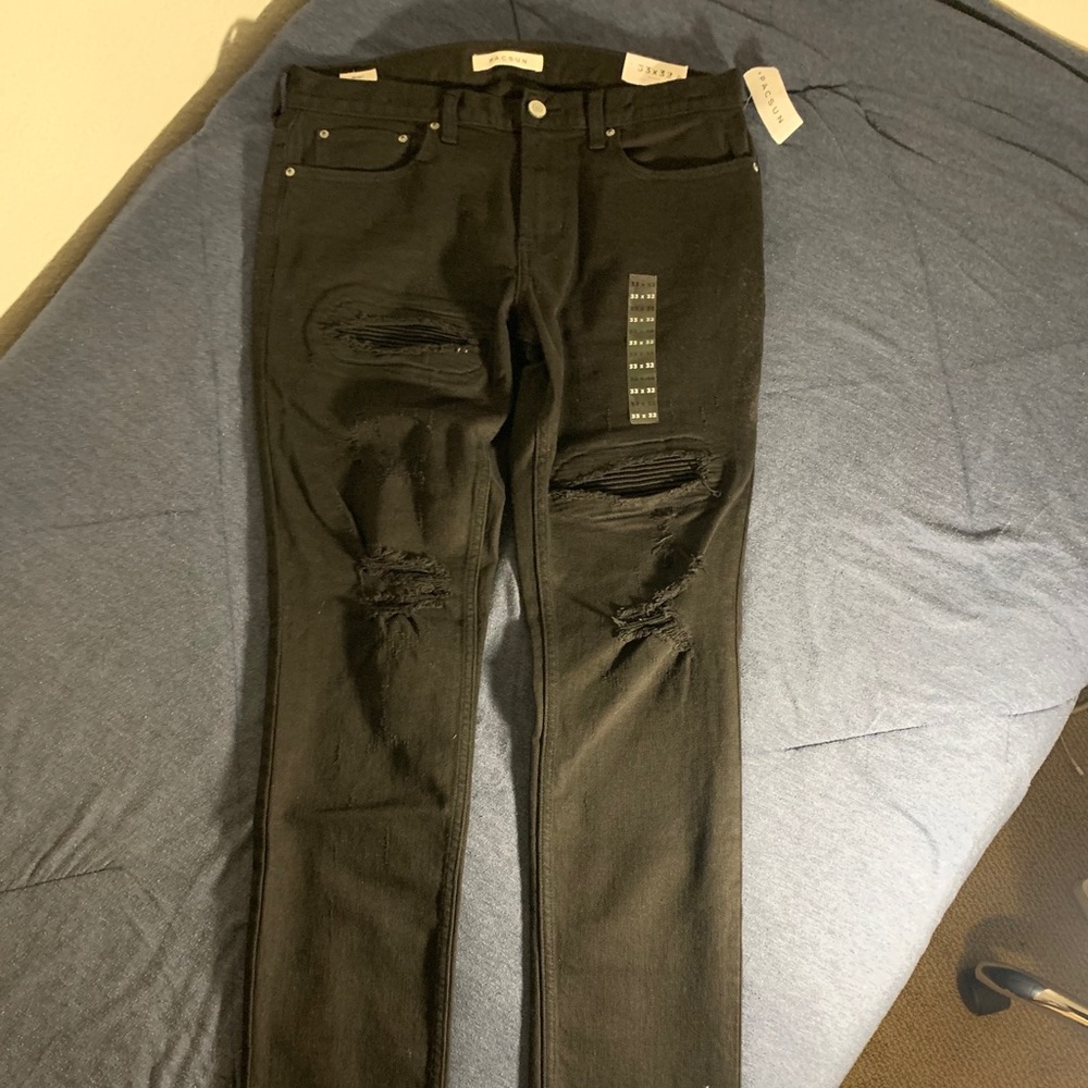 Pacsun distressed denim jeans in black size 33/32